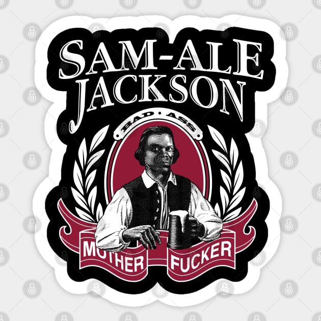 Sam Ale Jackson Beer lite Sticker by Hindsight Apparel